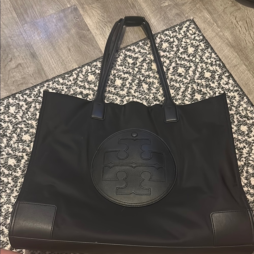 Tory Burch Black Tote Bag with Logo